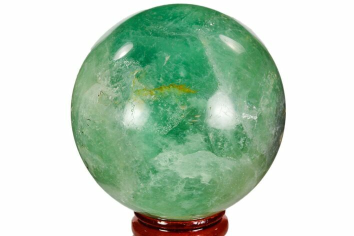 Polished Green Fluorite Sphere - Madagascar #106282